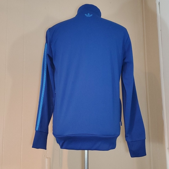 Adidas Uni-Sex Green Graphic Logo Zip-Up Jacket - Picture 3 of 6